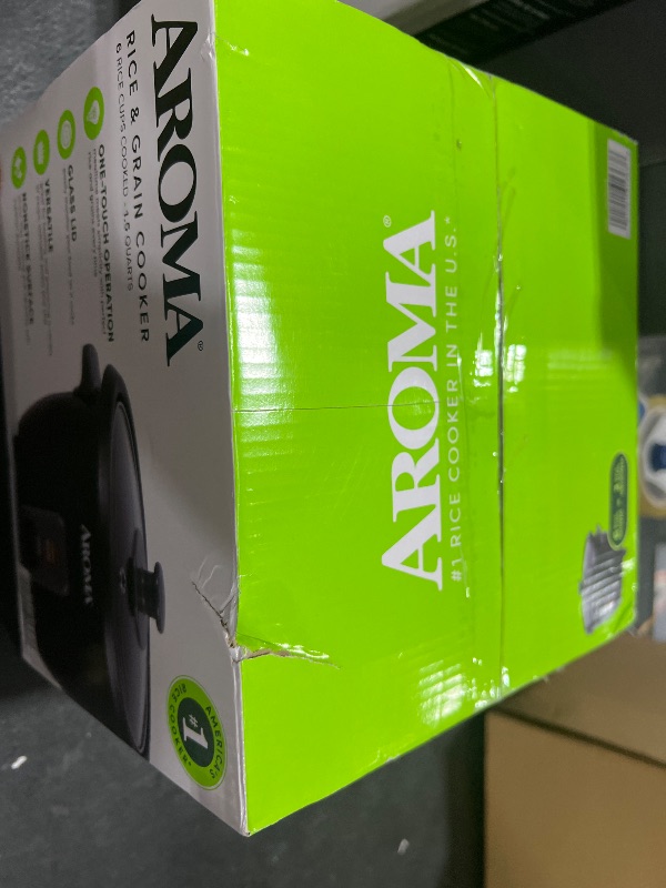 Photo 1 of Aroma Housewares 1.5Qt. Rice & Grain Cooker (ARC-363NGB),Black,6-Cup Cooked / 3-Cup Uncooked