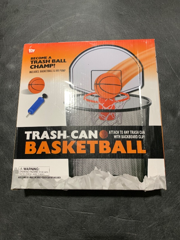 Photo 1 of ArtCreativity Trash Can Basketball Set, Includes Clip-On Hoop with Backboard, Inflatable Ball and Pump, Fun Indoor Basketball Hoop for Kids, Office Toys for Adults, Great Birthday Gift Idea