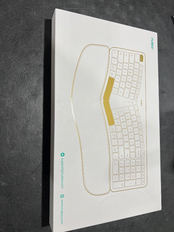 Photo 1 of Nulea Wireless Ergonomic Keyboard, Split Keyboard with Cushioned Wrist Rest, Bluetooth and USB Connectivity, USB-C Rechargeable, Compatible with Windows Mac
