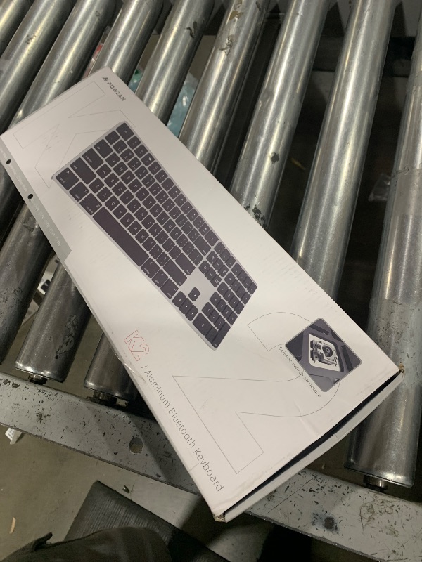 Photo 1 of Bluetooth Slim Keyboard for Mac, Aluminum Rechargeable Keyboard Wireless, Low-Profile Silent Flat Key Compatible with Apple iMac, MacBook, Mac and iOS, Full Size - Space Gray