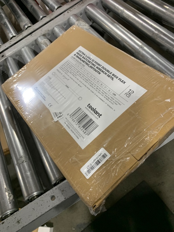 Photo 1 of toolant Extra Long Ratcheting Wrench Set, Flex Head & Fixed Offset Head Double Box End Combination Wrench Set, CR-V Steel, Metric 8-19mm, 12PCS with Storage Tray