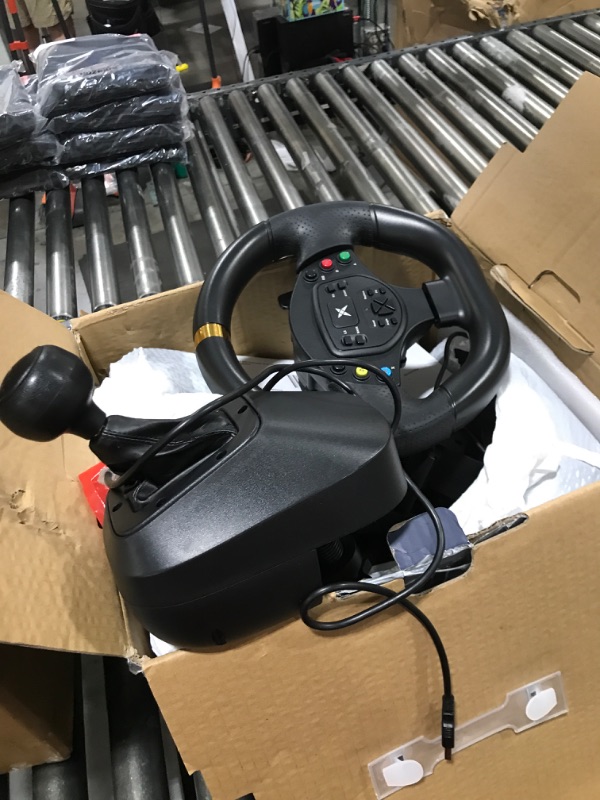 Photo 1 of DOYO Gaming Racing Wheel with Pedals and Shifter, 1080° Xbox Steering Wheel with Paddle Shifters Driving Wheel for PC, PS4, Xbox One, Xbox Series X/S, Xbox 360, PS3, Switch (Black)