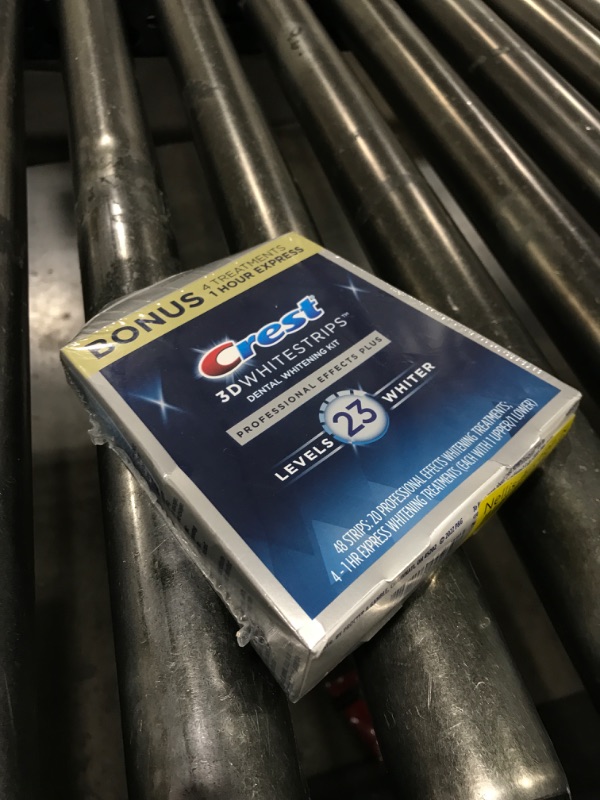 Photo 1 of Crest 3D Whitestrips Professional Effects Plus, 3D White, Teeth Whitening Strip Kit, 48 Strips (24 Count Pack), Crest Teeth Whitening Strips, Teeth Whitening Kit