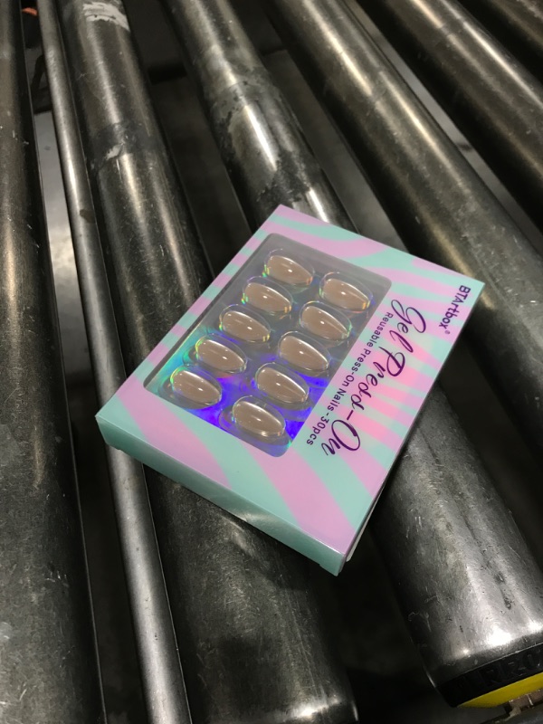 Photo 1 of BTArtbox Press On Nails Almond - Soft Gel Fake Nail with Nail Glue, Reusable Opaque Short Stick On Nails in 16 Sizes Nail Kit for Gift Idea, Aurora Cat Eye