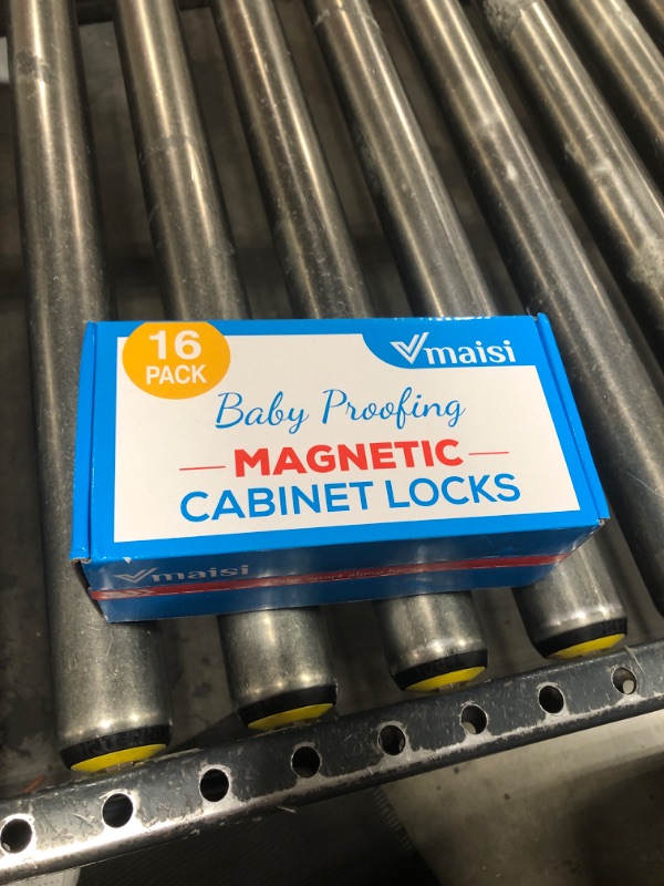 Photo 1 of 16 Pack Child Safety Magnetic Cabinet Locks - Vmaisi Children Proof Cupboard Baby Locks Latches - Adhesive for Cabinets & Drawers and Screws Fixed for Protection