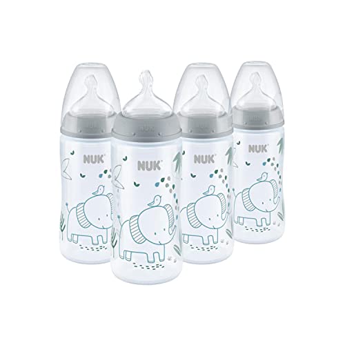 Photo 1 of NUK Smooth Flow Anti Colic Baby Bottle, 10 Oz, 4 Pack, Elephant
