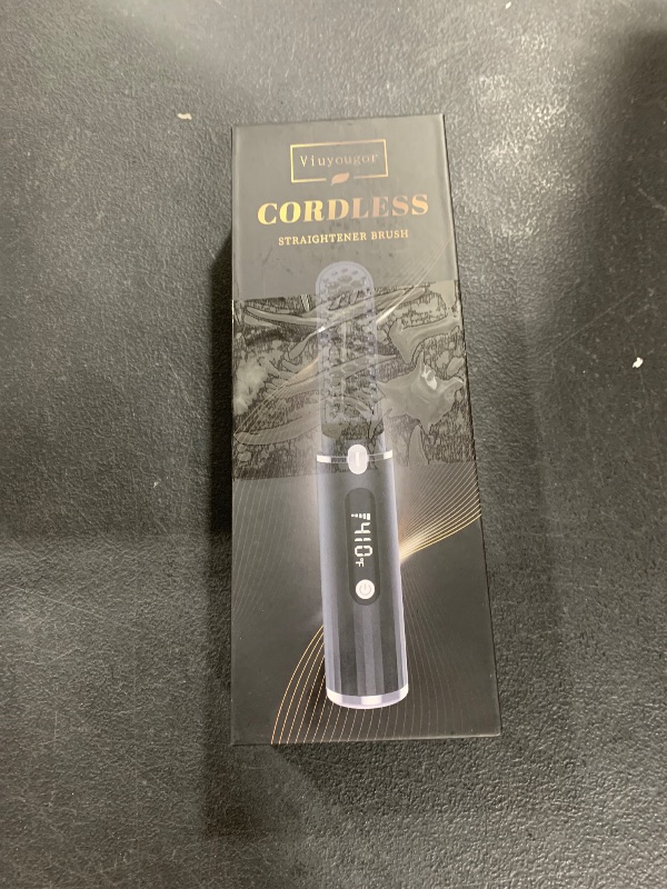 Photo 1 of Beard Straightener for Men, Cordless Portable Heated Beard Straightening Comb with LCD, Beard and Hair Straightener Brush Hot Comb, Anti-Scald & Automatic Shut-Off, Portable for Travel