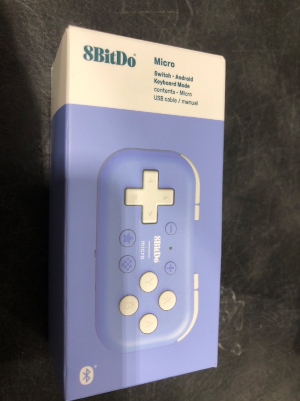 Photo 1 of Nargos 8BitDo Micro Bluetooth Key Chain Sized Mini Controller for Nitendo Switch, Windows, Android and macOS (Micro- Blue)
