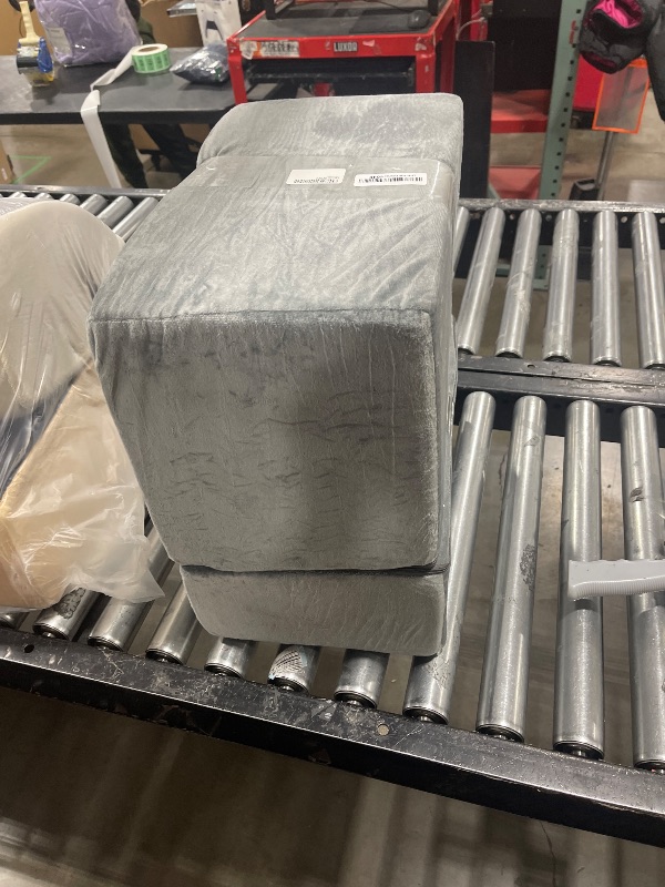 Photo 1 of ROYALAY Adjustabl Foot Rest Under Desk for Office, High-Density Foam Foot Rest with 3 Adjustable Heights, Ergonomic Footrest with Washable Cover Suitable for Office, Home, Airplane, Travel(Gray)