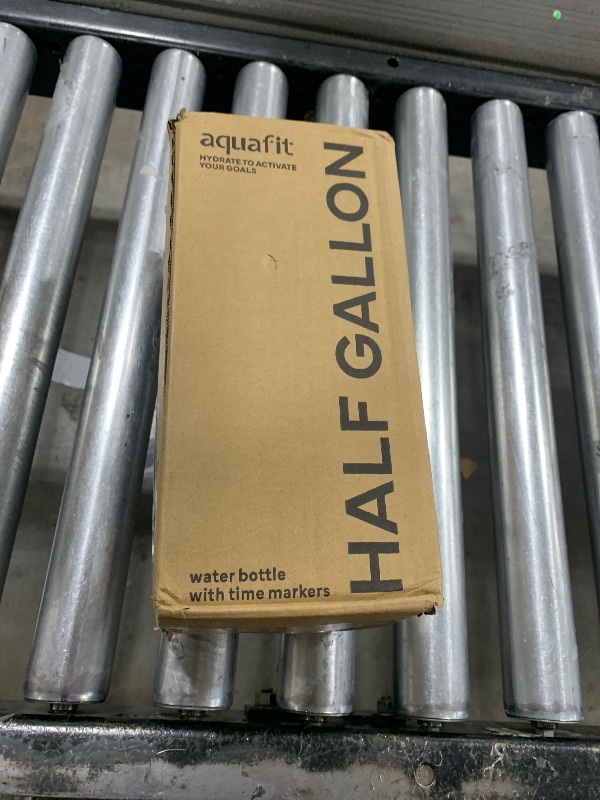 Photo 1 of AQUAFIT 64 oz Water Bottle with Time Marker, BPA Free Half Gallon Water Bottle with Straw, Gym Water Bottle with Handle, Gallon Water Jug, Big Water Bottle, Large Water Bottle (Aqua, 64oz 2in1 Lid)
