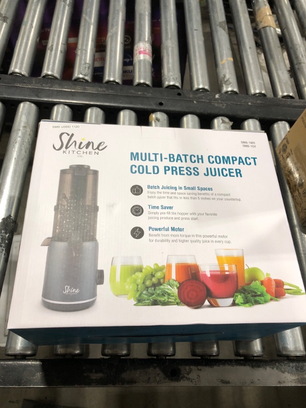 Photo 3 of Shine Multi-Batch Compact Cold Press Juicer SMB-1, Hands-Free, Hopper Continuous Feed, Portable