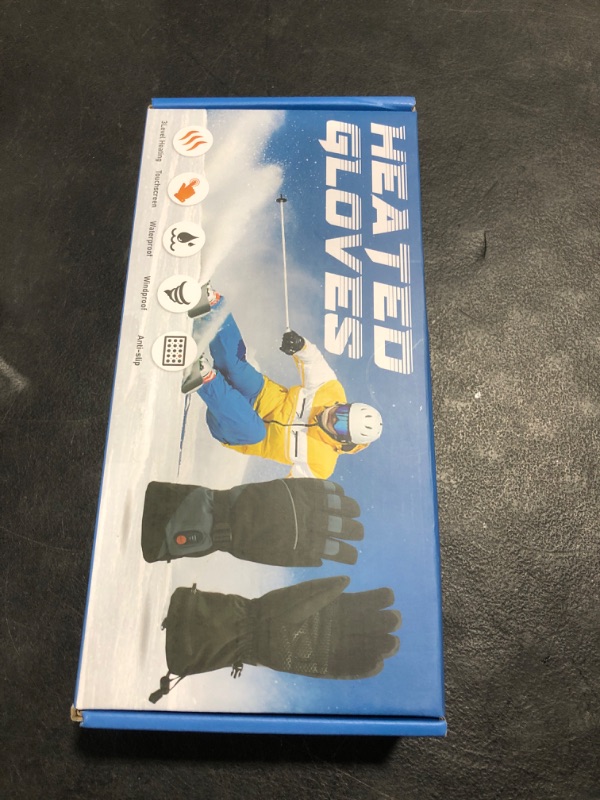 Photo 1 of  Heated Gloves for Men Women,7.4V Fast Heating Gloves Liners, Hand Warmers Arthritis Gloves, Heater Cold Winter Gloves, Snowmobile Camping Cycling Skiing Hiking Working Gloves Black L