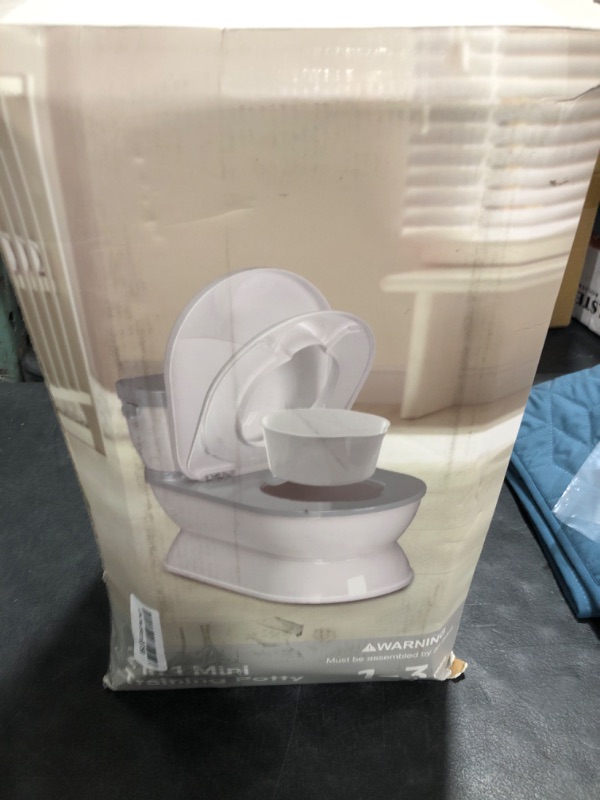 Photo 1 of CheerTry 2-in-1 Toddler Potty Training Toilet - Larger Potty Chair & Detachable Training Seat for Boys & Girls Ages 1-3 with Flushing Sound, Wipes Storage, Toilet Paper Holder
