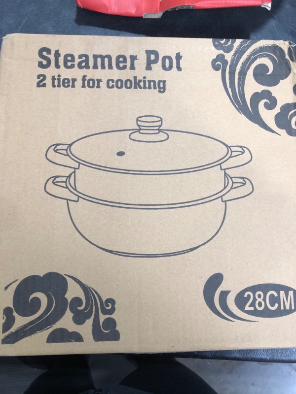 Photo 1 of Steamer for Cooking, 5.0 Quarts Stainless Steel Steamer Pot, 2-Tier Food Steam Pots with Lid for Cooking Vegetables, Seafood, Soups, Stews and Pasta, 11 x 6.1 inch