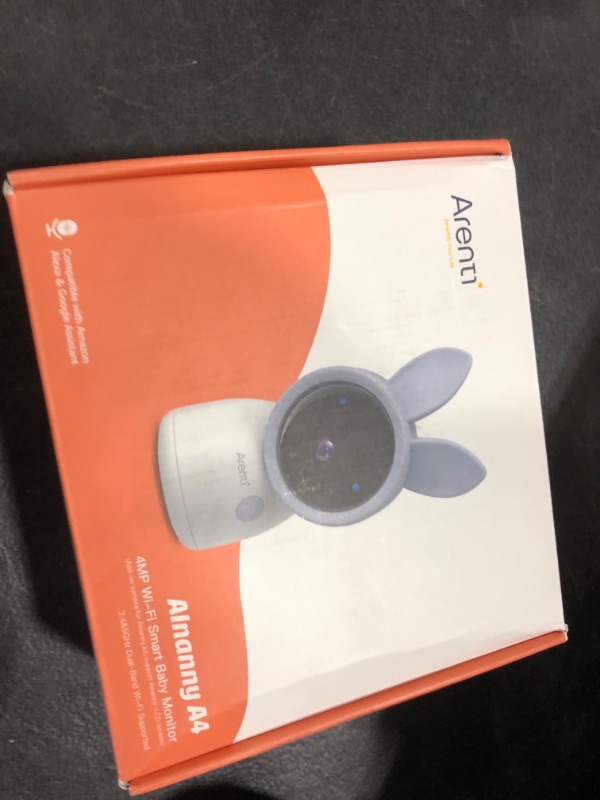 Photo 1 of ARENTI Baby Camera, Indoor Security Camera for Pet/Dog with Phone App, 4MP 2.4G/5G WiFi Wired in Home, 360°Pan/Tilt Motion Tracking, Temp/Humidity Sensor, Cry Detection, Lullabies, Night Light (A4)