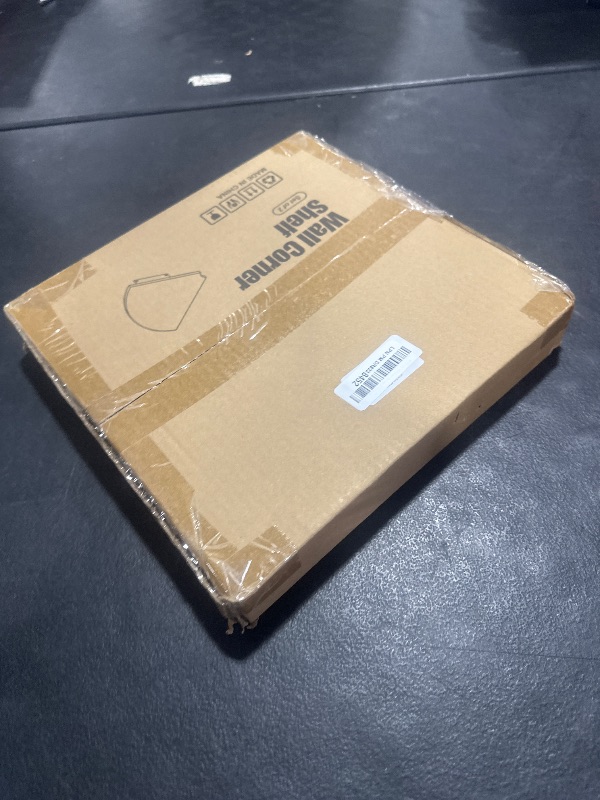 Photo 1 of Homode Corner Shelf Wall Mount, 12 Inch Wood Floating Corner Shelves with Cord Hole, Set of 2 Large Corner Hanging Shelves for Bathroom Bedroom Kitchen, Rustic Brown