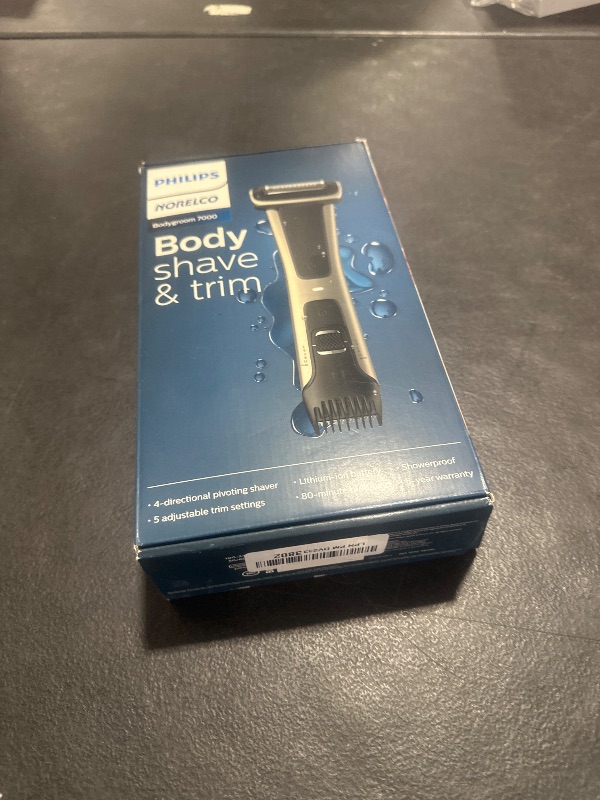 Photo 1 of Philips Norelco Bodygroom 7000 Series, Showerproof Groin and Body Trimmer for Men, Precise Body Grooming, Adjustable Comb, Safe Even Below The Belt, 80 Min. Runtime, Model BG7030/49
