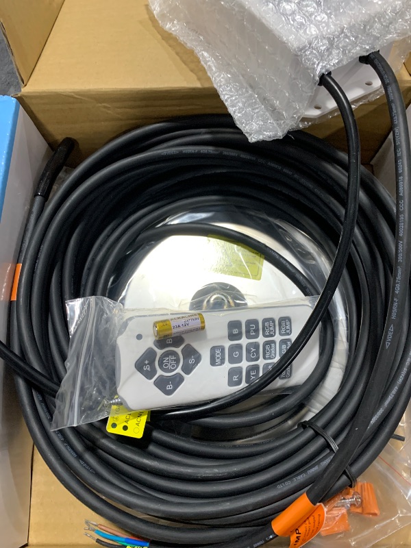 Photo 1 of Pool Lights for Inground Pool, 60W 10 Inch Color Changing LED Inground Pool Light with Controller, Remote and APP Control for Wet Niche, Underwater Swimming Pool LED Lights, 50 Foot Cord