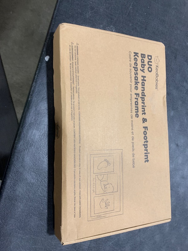 Photo 1 of Baby Hand and Footprint Kit - Clay Handprint Keepsake Frame, Newborn Nursery Picture Frame, Personalized New Mom Gifts for Baby Shower & Registry (Alpine White)