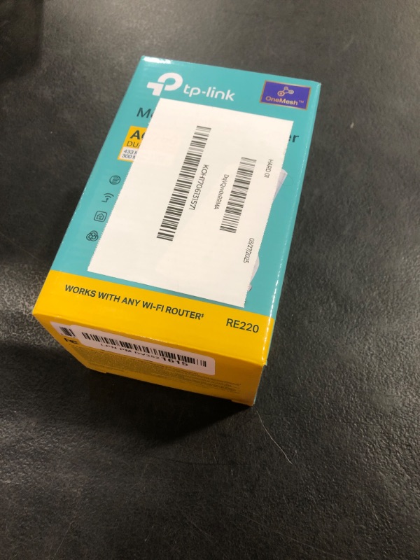 Photo 1 of TP-Link WiFi Extender with Ethernet Port, Dual Band 5GHz/2.4GHz , Up to 44% More Bandwidth than Single Band, Covers Up to 1200 Sq.ft and 30 Devices, Signal Booster Amplifier Supports OneMesh(RE220)