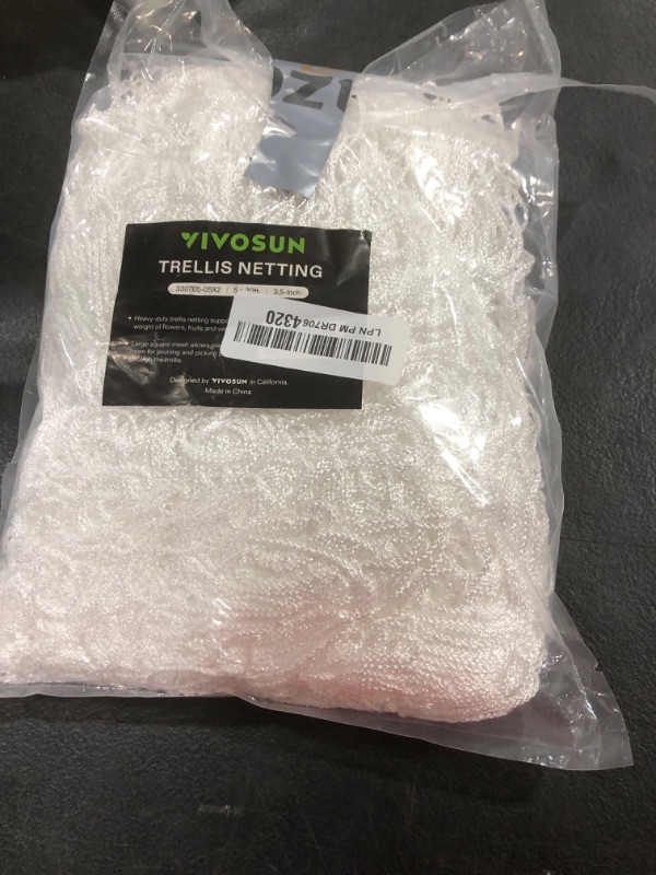 Photo 1 of VIVOSUN 5 x 30 ft. Plant Trellis Netting, Heavy-Duty Polyester Grow Net, Garden Trellis Netting with Square Mesh for Climbing Plants, Vegetables, Fruits, and Flowers, 2-Pack