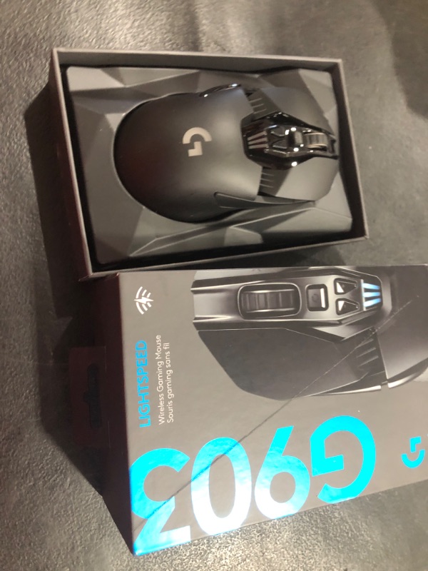 Photo 1 of Logitech G903 LIGHTSPEED Wireless Gaming Mouse W/ Hero 25K Sensor, PowerPlay Compatible, 140+ Hour with Rechargeable Battery and Lightsync RGB, Ambidextrous, 107G+10G optional, 25,600 DPI, Black