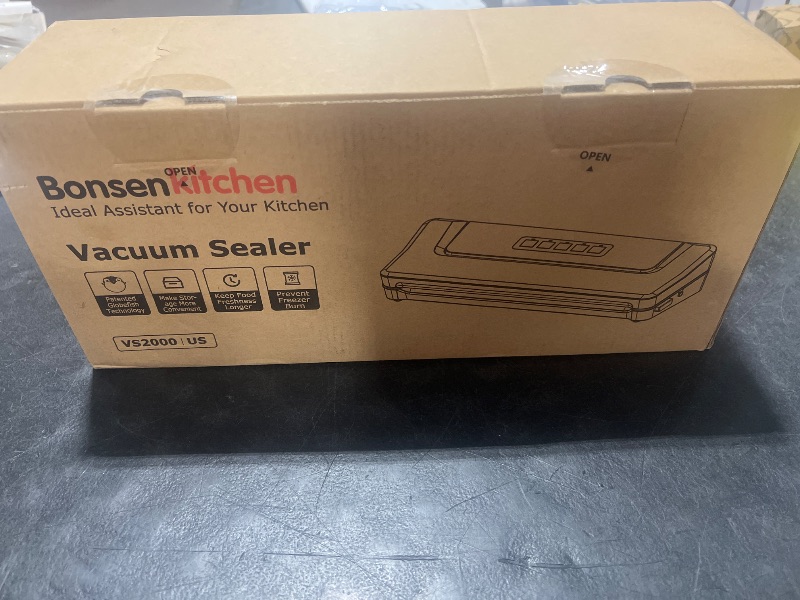 Photo 1 of [Updated 2025] Bonsenkitchen Vacuum Sealer Machine + 40 Vacuum Bags, Fast-Compact/Multi-Functional Food Vacuum Sealer with External Vacuum System, Black
