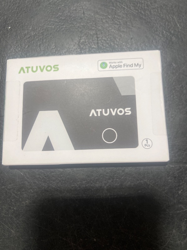 Photo 1 of ATUVOS Airtag Wallet Tracker Card Ultra-Thin 0.16cm, Smart Bluetooth Tracker Work with Apple Find My (iOS Only, Android not Supported), Item Finder for Luggage Tag, Suitcase, Passport and More, 1 Pack