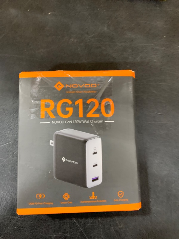 Photo 1 of 100W USB C Charger, 120W MacBook Pro Charger, 3-Port GaN Fast Charger with PD3.0, PPS, USB C Charger for MacBook pro & MacBook Air, ipad Air, iPhone 15, iPad, Laptops and All USB C Device