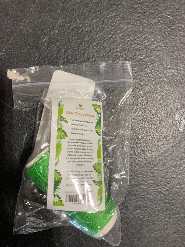 Photo 1 of SunGrow Plant Cotton Thread, 20 Meters, Green Color Similar to Willow Plant, Disintegrates Eventually, Securely Attaches Floating Plants