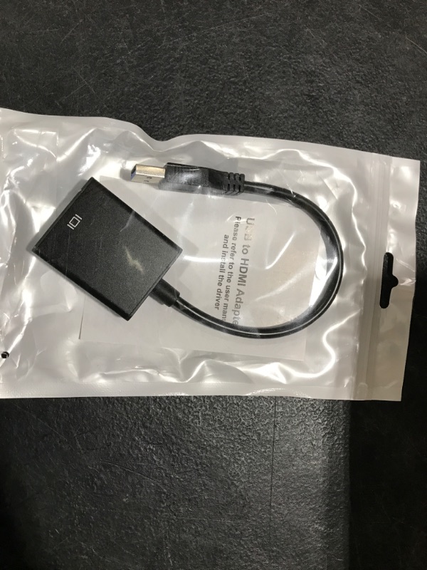 Photo 1 of KUPOISHE USB to HDMI Adapter for Monitor Windows 11/10 / 8, HDMI USB Converter for Laptop Mac MacBook pro, USB 3.0 USB 2.0 HDMI Cable Multiple Monitors for Desktop PC TV, Black