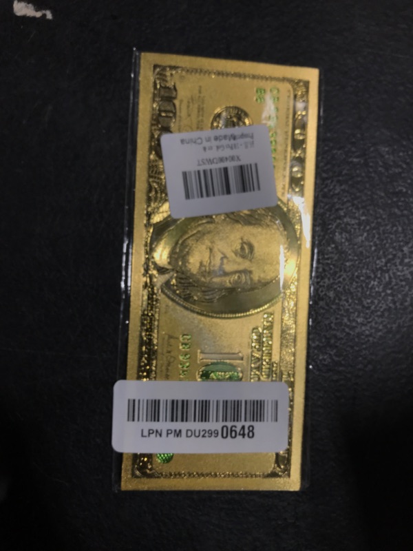 Photo 1 of 10 Pcs Gold Dollar Bills, 5pcs 100 Dollar Bills with 5 pcs Gold One Million Dollar Bills, Colored Gold Plated Bills for Decor Wallet Bring Abundance & Prosperity