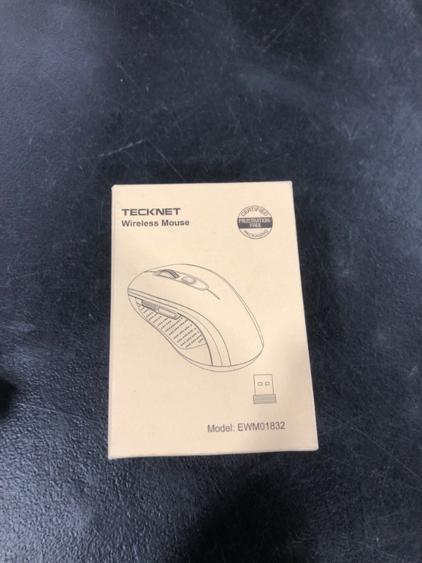 View 2 of TECKNET Bluetooth Mouse, 4000DPI Wireless Mice for Laptop 2-in-1(BT 5.0/3.0+2.4Ghz) Computer Mouse with USB Receiver for Mac (USB-A+Bluetooth, White)