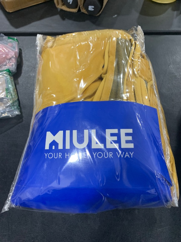 Photo 1 of MIULEE Velvet Curtains 90 inches 2 Panels - Luxury Blackout Curtains for Bedroom Living Room Thermal Insulated Fall Decor Super Soft Elegant Window Drapes Rod Pocket & Back Tab, Mustard Yellow