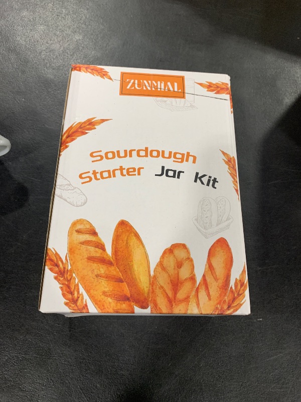 Photo 1 of zunmial Sourdough Starter Jar, Sourdough Starter Kit with Date Marked Feeding Band, Thermometer, Cloth Cover & Metal Lid, Reusable Sourdough Bread Baking Supplies, Home Baking Supplies