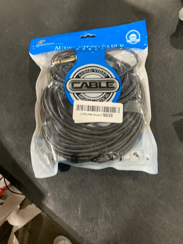Photo 1 of 6.35mm Instrument Cable 50Ft,Silver Color Premium 6.35mm Mono Jack 1/4" TS Cable Unbalanced Guitar Patch Cords/Instrument Cable Male to Male with Zinc Alloy Housing and Nylon Braided(50Ft/15M)