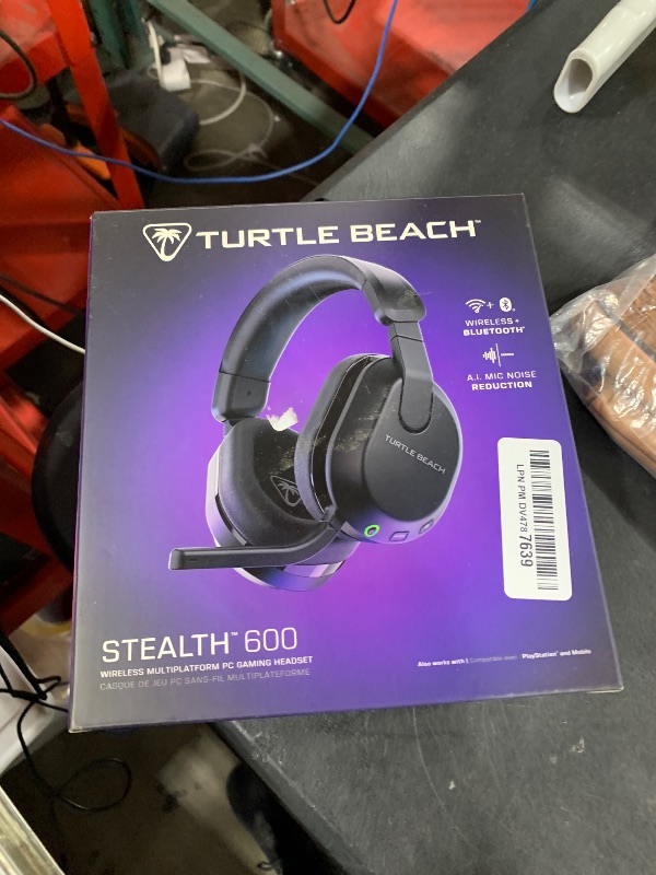 Photo 1 of Turtle Beach Stealth 600 Wireless Multiplatform Amplified Gaming Headset for PC, PS5, PS4, & Mobile – Bluetooth, 80-Hr Battery, Noise-Cancelling Flip-to-Mute Mic, Waves 3D Audio –Black