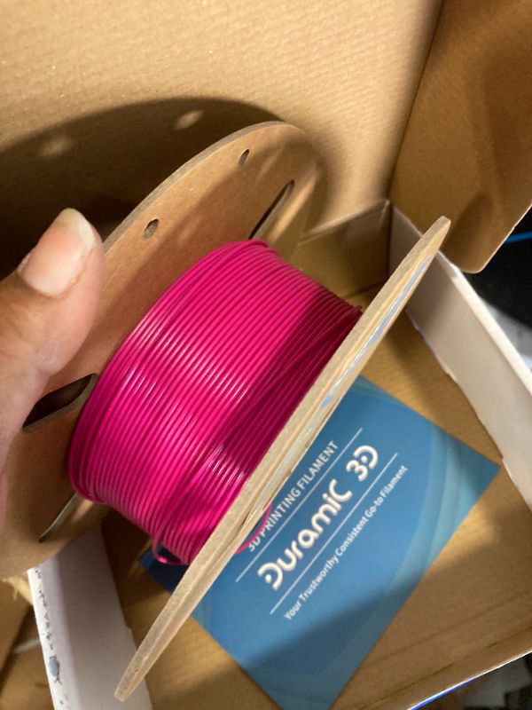 Photo 1 of DURAMIC 3D PETG Filament 1.75mm Magenta, 3D Printing Filament 1kg Spool(2.2lbs), Magenta Filament 1.75mm Dimensional Accuracy +/- 0.05 mm Non-Tangling Non-Clogging Non-Stringing