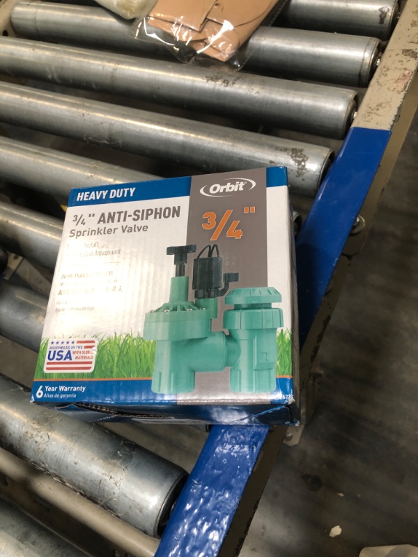 Photo 1 of 1-Pack Orbit 57623 3/4" FPT 100 Series Anti-Siphon Automatic Sprinkler Valve with Flow Control