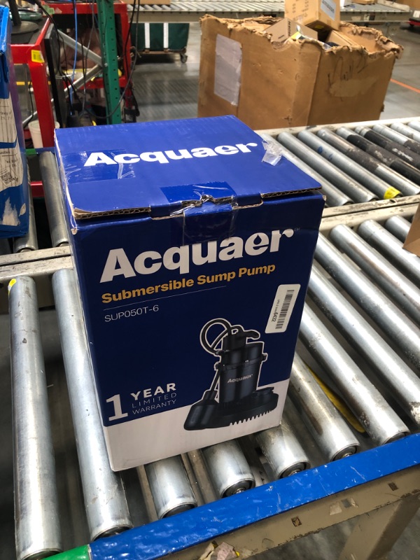 Photo 1 of Acquaer 1/2 HP Sump Pump, 4060 GPH Submersible Clean/Dirty Water Pump with Adjustable Float Switch for Garden Pool, Basement, Flooded House, Hot Tub and Irrigation, Max head 32 ft.