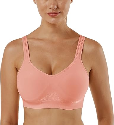 Photo 1 of  Women's Wirefree Bras Seamless Full Coverage Plus Size Sports Bra for Sleeping Yoga Workout Everyday Wear Bralette, 2XL