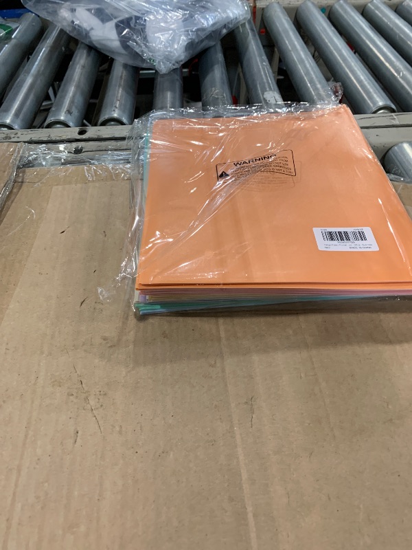 Photo 1 of HABGP 16 Pcs Two Pocket Folders (8 Assorted Color), File Folders with Pockets, Heavy-Duty Plastic Pocket Folders with Business Card Holder Fit Letter Size for School, Office, Filing Cabinet, Business