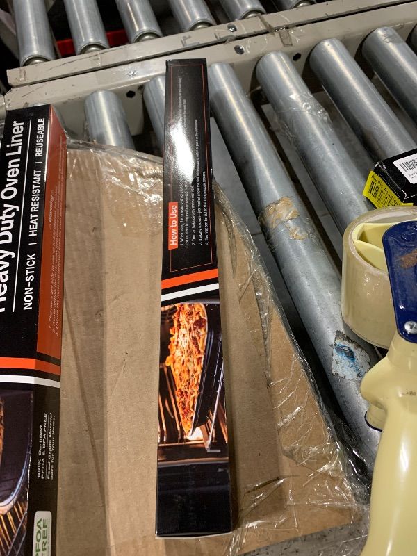 Photo 1 of 17x25" Large Oven Liners for Bottom of Oven, Heavy Duty Non-Stick Reusable Fiberglass PTFE Coated Oven Mat for Electric Gas Toaster & Convection Ovens - Dishwasher Safe, Kitchen Essentials, 2 Silver