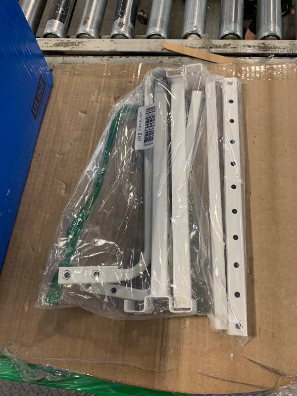 Photo 1 of ruiru Bro Overhead Garage Storage Rack, Adjustable Ceiling Storage Rack, 4x8 Size, Retractable, 250lbs Weight Capacity (White) Missing some parts