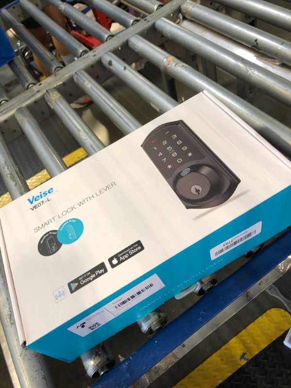 Photo 1 of Veise Fingerprint Smart Locks for Front Door with 2 Lever Handle Set, App Control, Keyless Entry, Electronic Digital Keypad Deadbolt, Auto Lock, Waterproof, Easy to Install, Satin Nickel