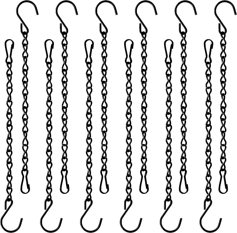 Photo 1 of 10 Pack 9.5 Inch Black Hanging Chains, Garden Plant Hangers for Hanging Bird Feeders, Billboards, Chalkboards, Basket, Planters, Lanterns, Wind Chimes and Decorative Ornaments Etc