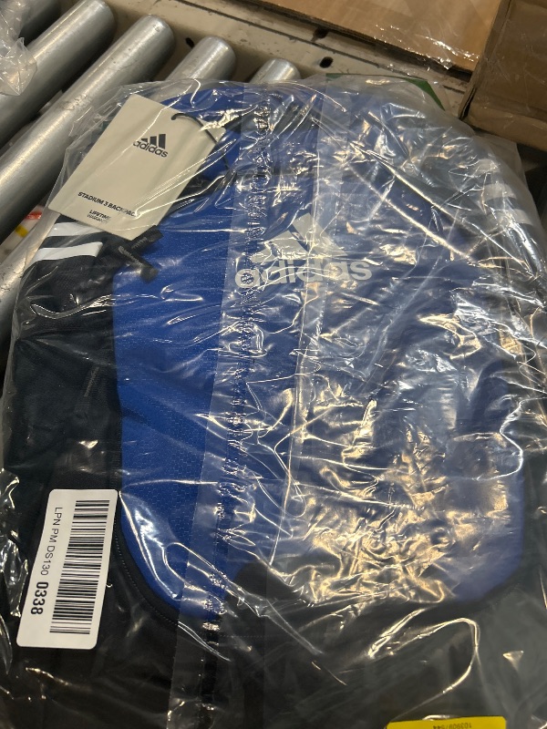 Photo 1 of adidas Striker Sports Backpack Durable Athletic Gym Laptop Bag, Team Royal Blue/Black/White, One Size