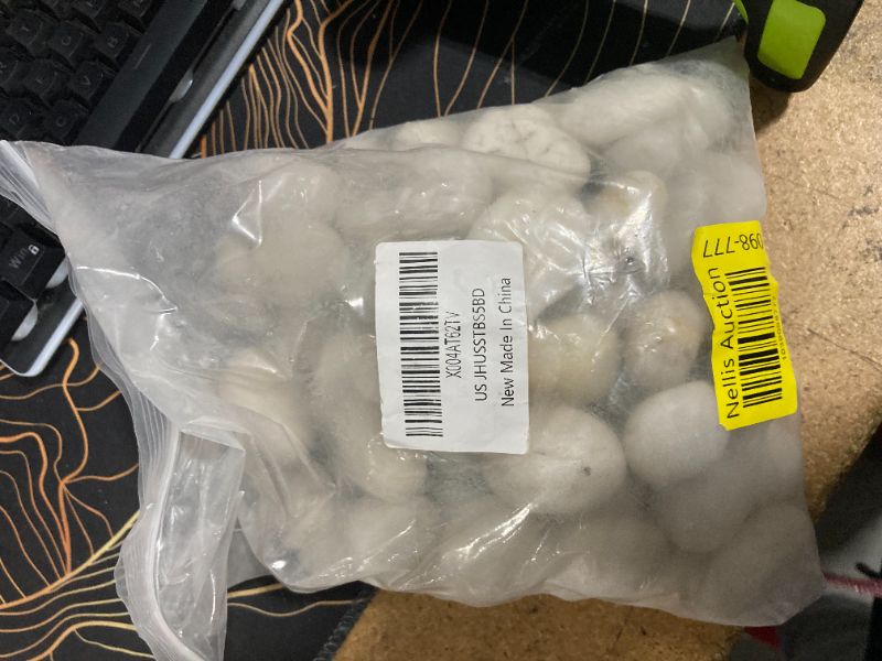 Photo 1 of 5lbs White River Rocks, Natural Pebbles for Indoor Plants, 0.79-1.77Inch Decorative Stones Polished River Rocks for Plants Indoor, Vase Filler Fish Tank Aquariums Gravel Landscaping Garden Outdoor
