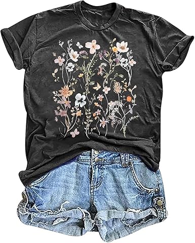 Photo 1 of ** similar image, size M**PALINDA Women's Crew Neck Ribbed Fitted Shirt Basic Short Sleeves Summer T Shirt Tops(Grey M)