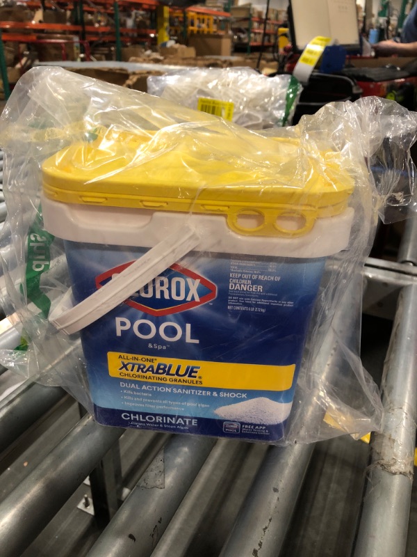 Photo 1 of CLOROX Pool&Spa All-in-One XtraBlue Chlorinating Granules, Kills Bacteria & Stops Algae, Blue, 6 Pounds